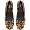 CLARKS WOMENS LOW HEEL COURT SHOE - LEOPARD ANIMAL PRINT